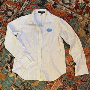 Devon & Jones Florida Gators Light Blue Pinstripe Button Down Shirt